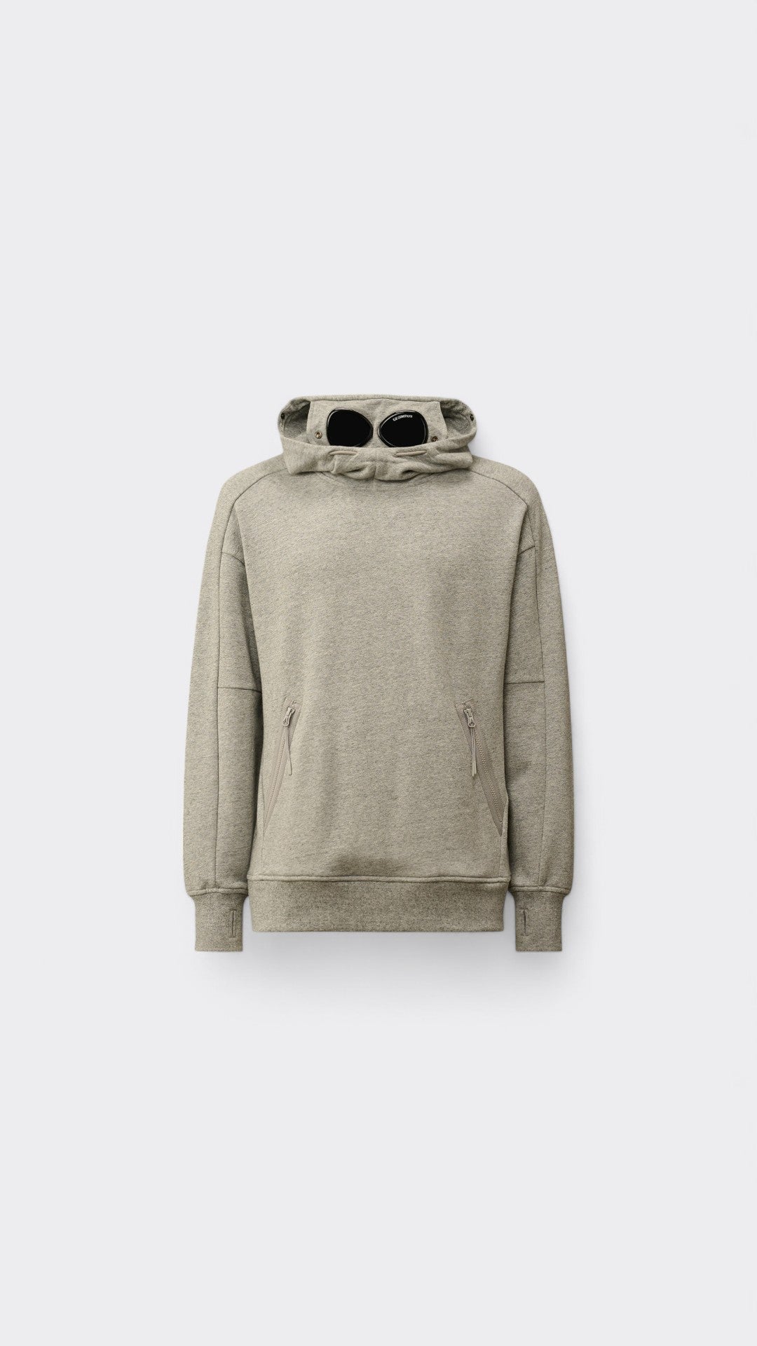 Diagonal Raised Fleece Goggle Hooded Sweatshirt