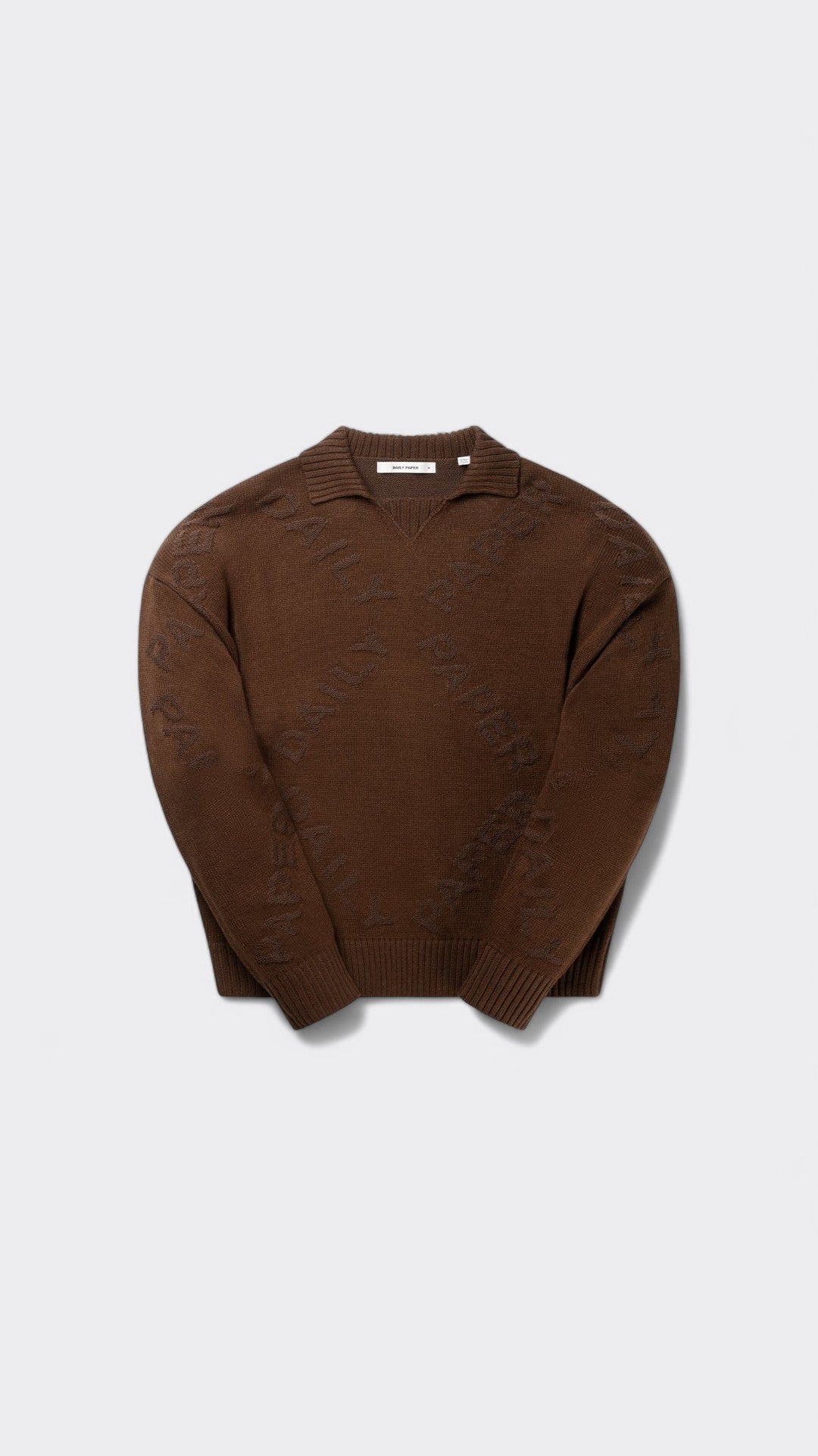 Brown Diamond Knit Sweater