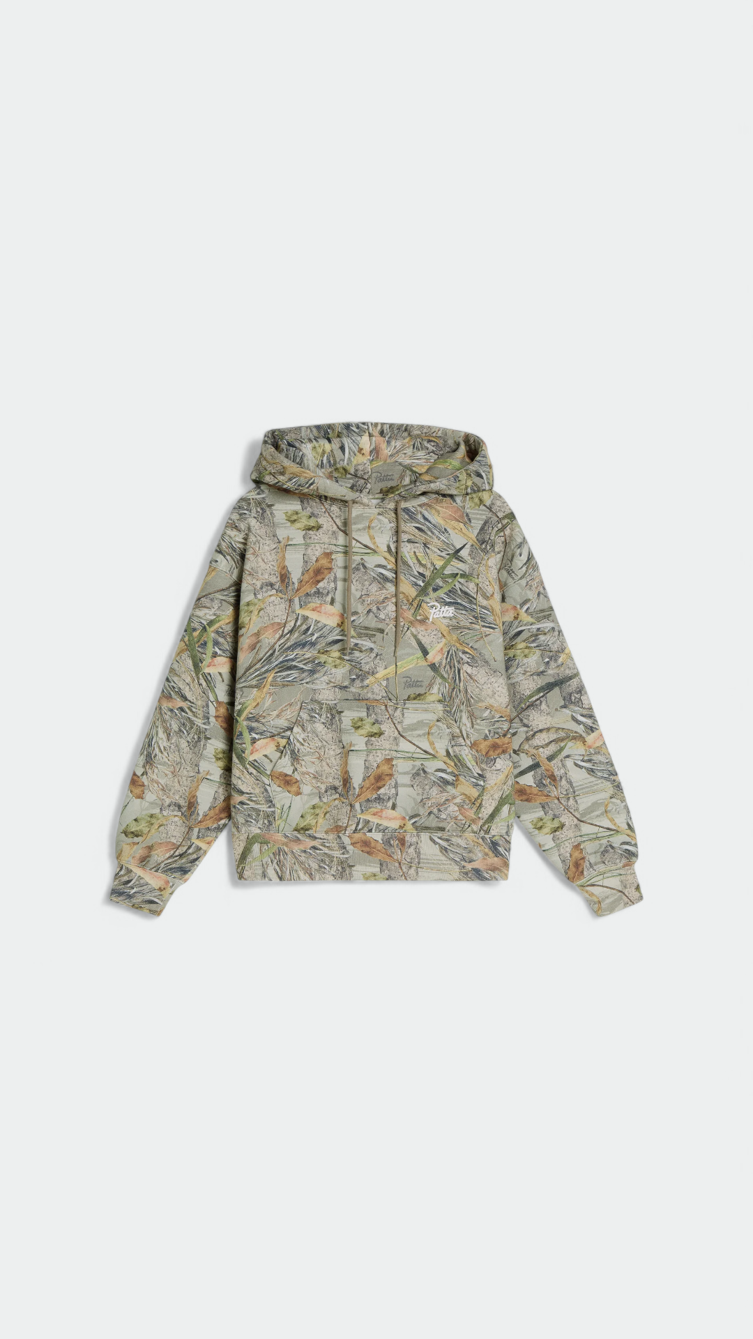 Nature Print Boxy Hooded Sweater